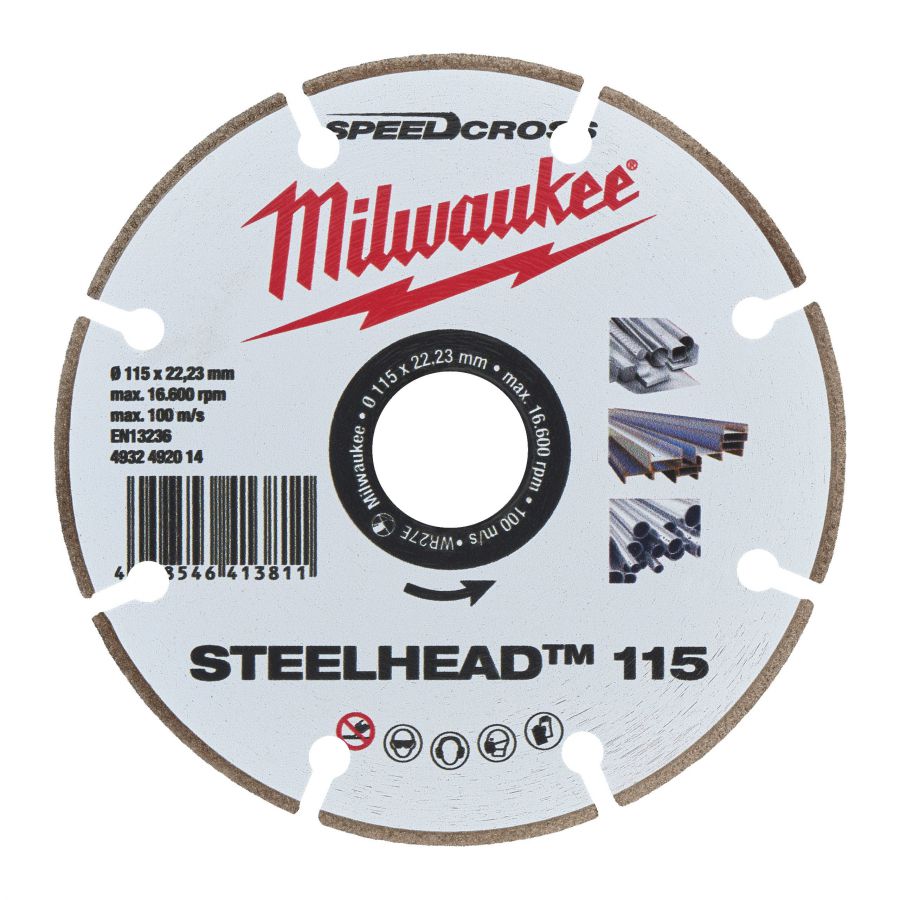 Diamanttrennscheibe DH STEELHEAD 115 mm für Stahl, Edelstahl und Beton - 1 Stück